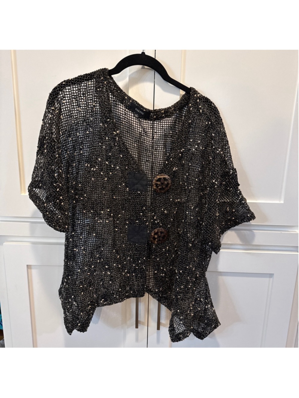 Kaktus Black Crochet Cardigan Large - Picture 14 of 14